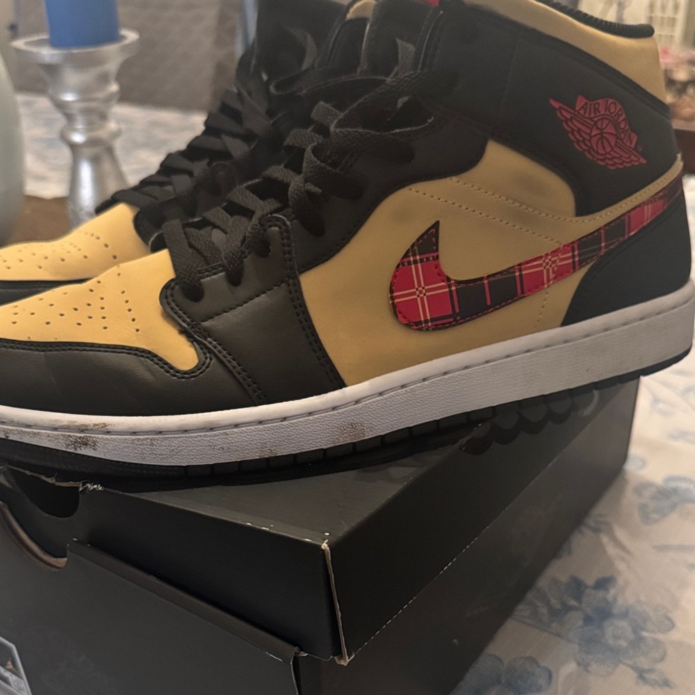 Nike Air Jordan Black and Tan Sneakers